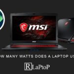 how many watts does a laptop use