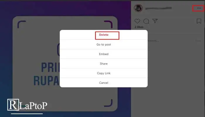 How To Delete Instagram Photos on Laptop