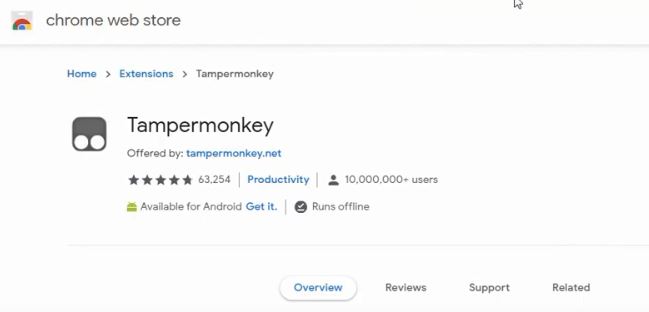 Download Temper Monkey Extension