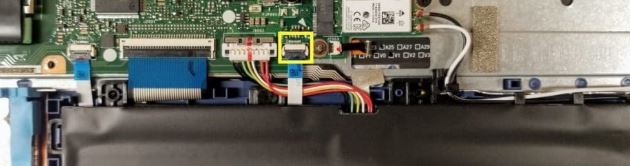 Disconnecting and removing the battery step 5